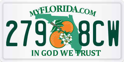 FL license plate 2798CW