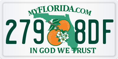 FL license plate 2798DF