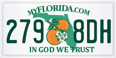 FL license plate 2798DH