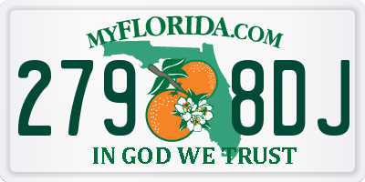 FL license plate 2798DJ