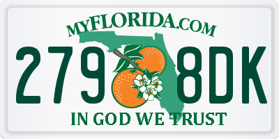 FL license plate 2798DK