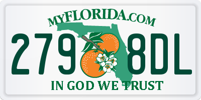 FL license plate 2798DL