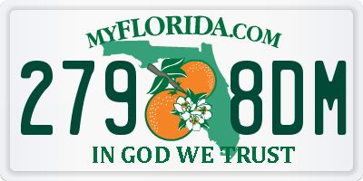 FL license plate 2798DM