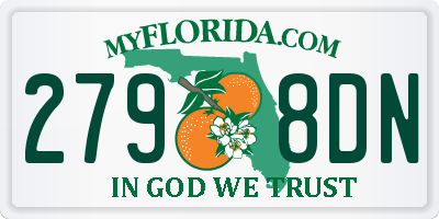 FL license plate 2798DN