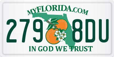 FL license plate 2798DU