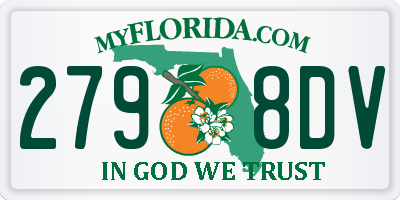 FL license plate 2798DV