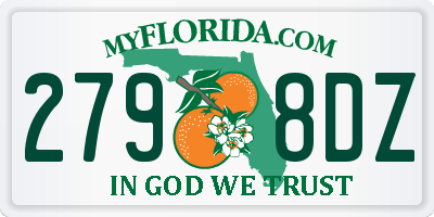 FL license plate 2798DZ