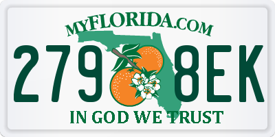 FL license plate 2798EK