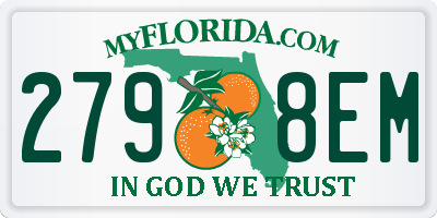 FL license plate 2798EM