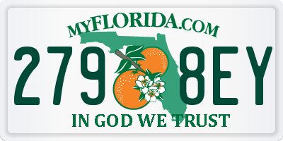 FL license plate 2798EY