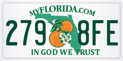 FL license plate 2798FE