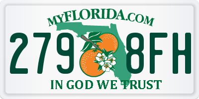 FL license plate 2798FH