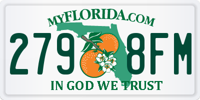 FL license plate 2798FM