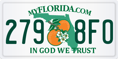 FL license plate 2798FO