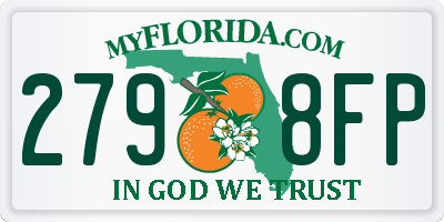 FL license plate 2798FP