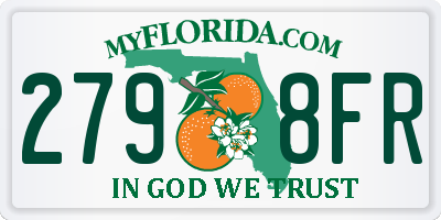 FL license plate 2798FR