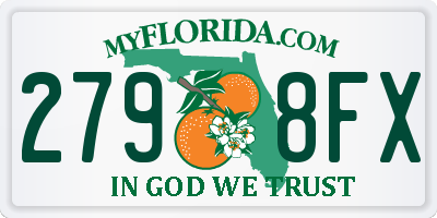 FL license plate 2798FX
