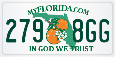 FL license plate 2798GG