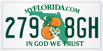 FL license plate 2798GH