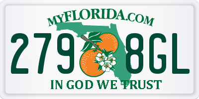 FL license plate 2798GL