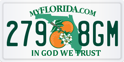 FL license plate 2798GM