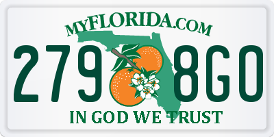 FL license plate 2798GO