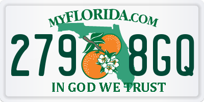 FL license plate 2798GQ