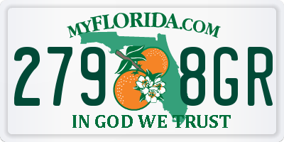 FL license plate 2798GR