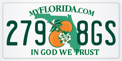 FL license plate 2798GS