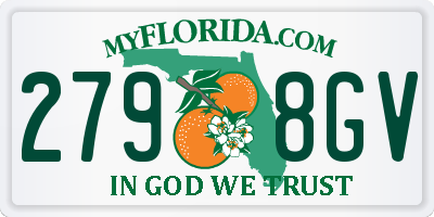 FL license plate 2798GV