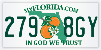 FL license plate 2798GY