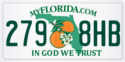 FL license plate 2798HB