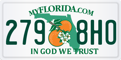 FL license plate 2798HO