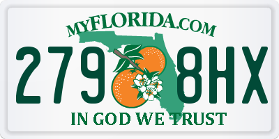 FL license plate 2798HX