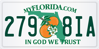 FL license plate 2798IA