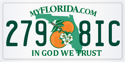 FL license plate 2798IC