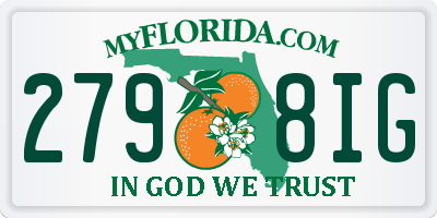 FL license plate 2798IG