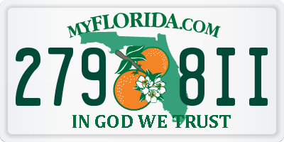 FL license plate 2798II