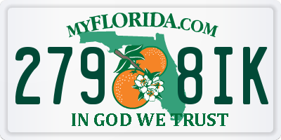 FL license plate 2798IK