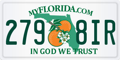 FL license plate 2798IR