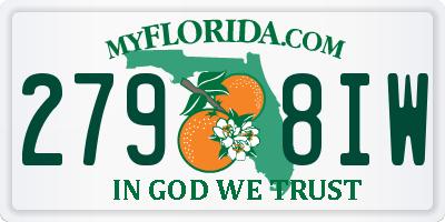 FL license plate 2798IW