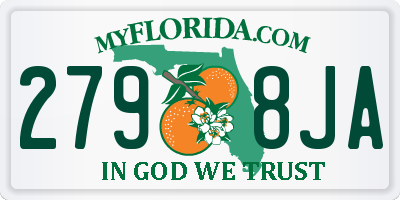 FL license plate 2798JA