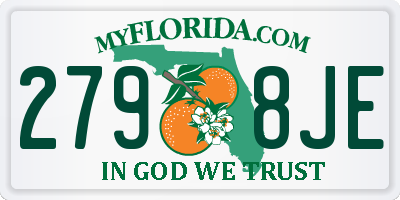 FL license plate 2798JE