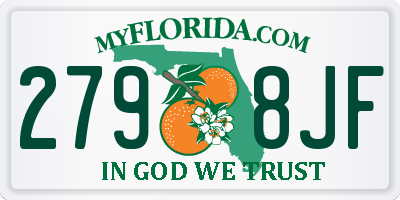 FL license plate 2798JF
