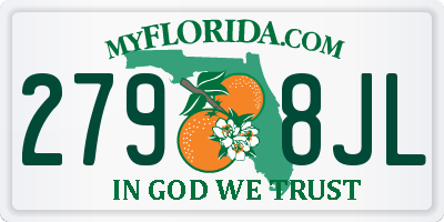 FL license plate 2798JL
