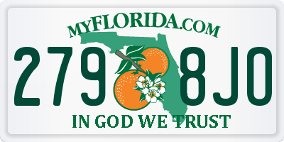 FL license plate 2798JO