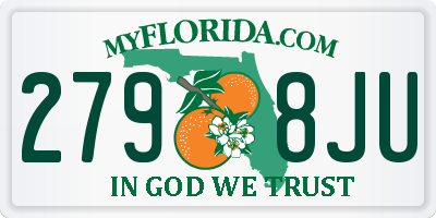 FL license plate 2798JU