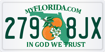 FL license plate 2798JX