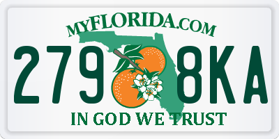 FL license plate 2798KA