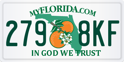 FL license plate 2798KF